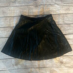 J. Crew Black A-Line Pleated Skirt
